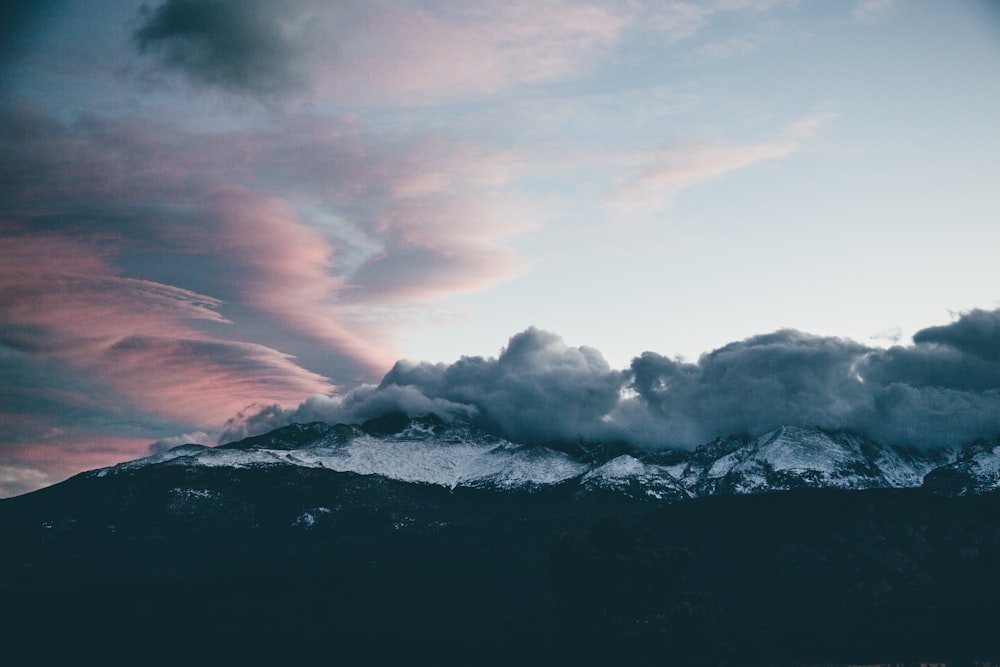 foggy mountain at daytime