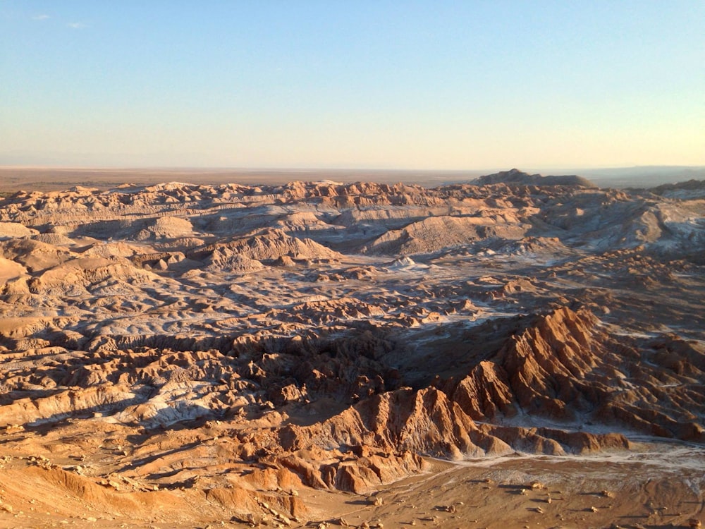 aerial view of brown mountains