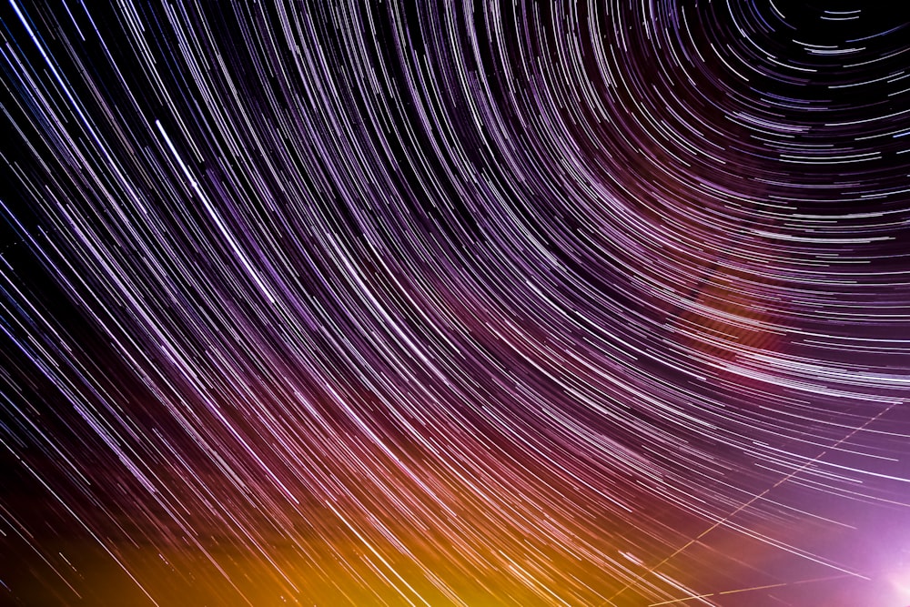 foto timelapse del cielo stellato