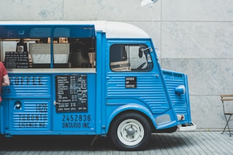 blue food truck