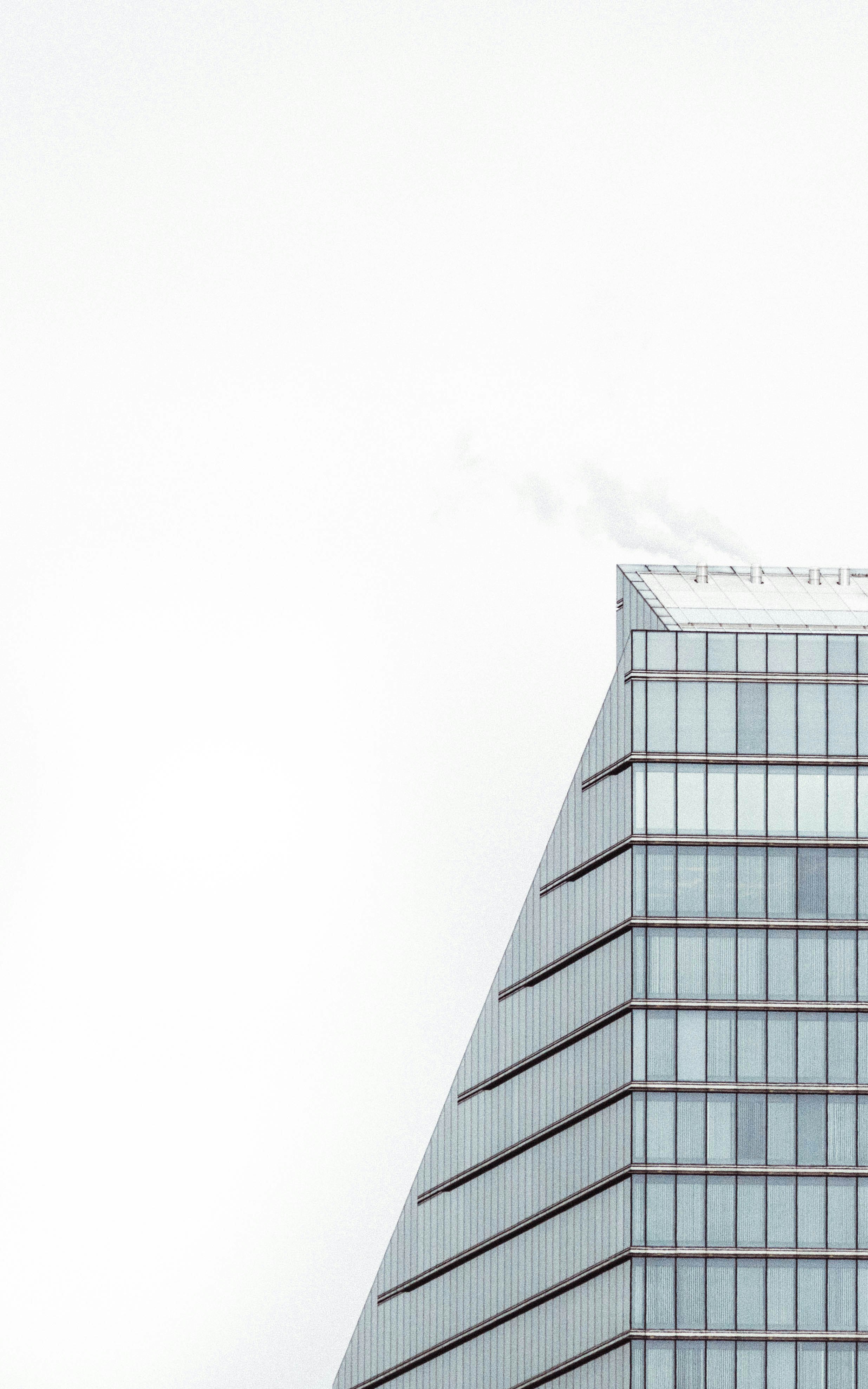 Sloping office building edge