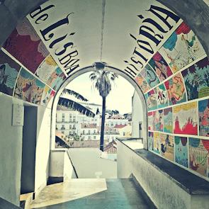 Comic-style art of a young adventurer exploring Ujjain’s heritage, framed by modern, edgy design elements.