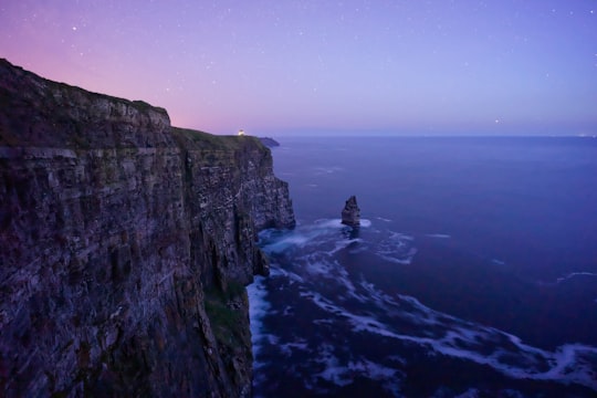 rock formation above water in Cliffs of Moher Ireland