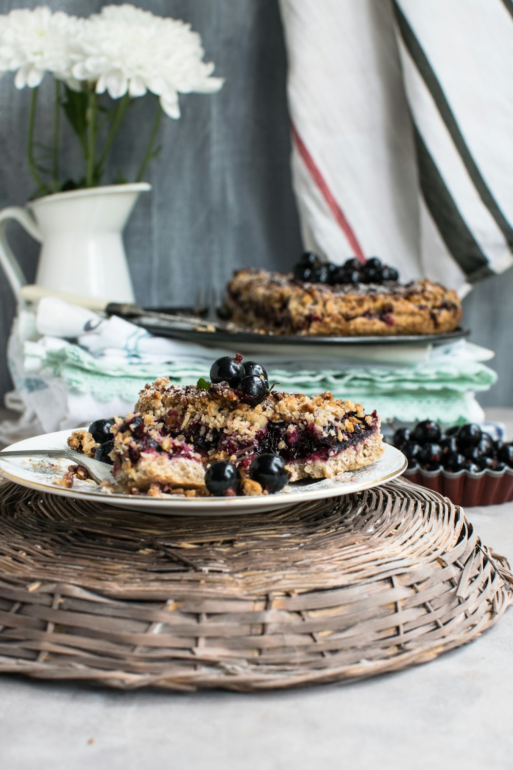 two pastries on plate