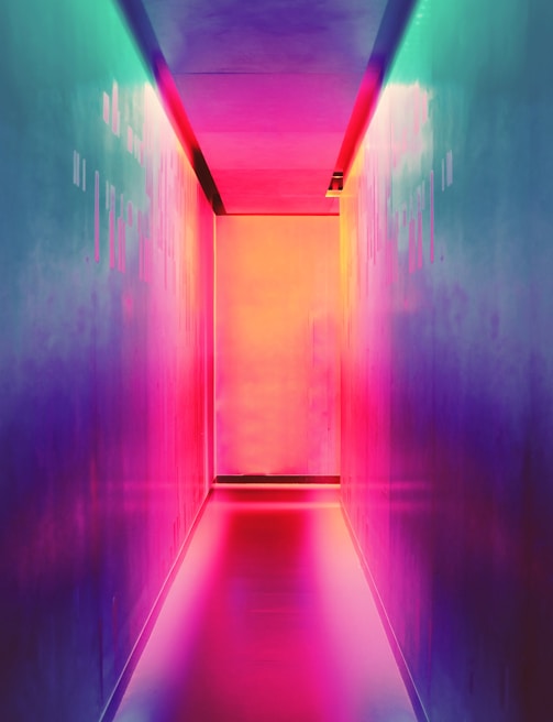 multicolored hallway