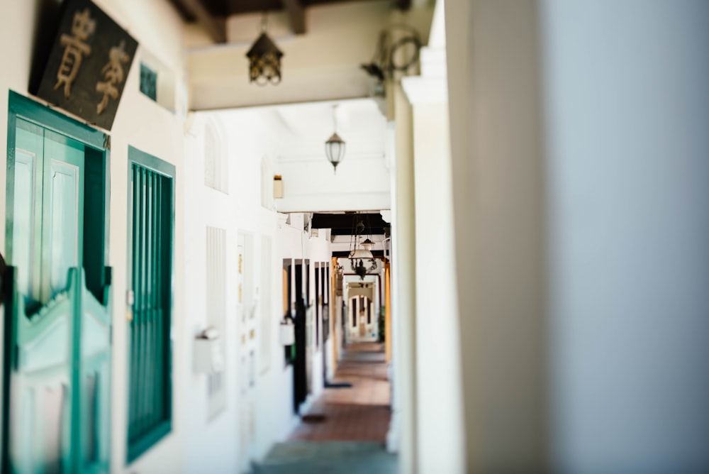 shallow focus photo of hallway