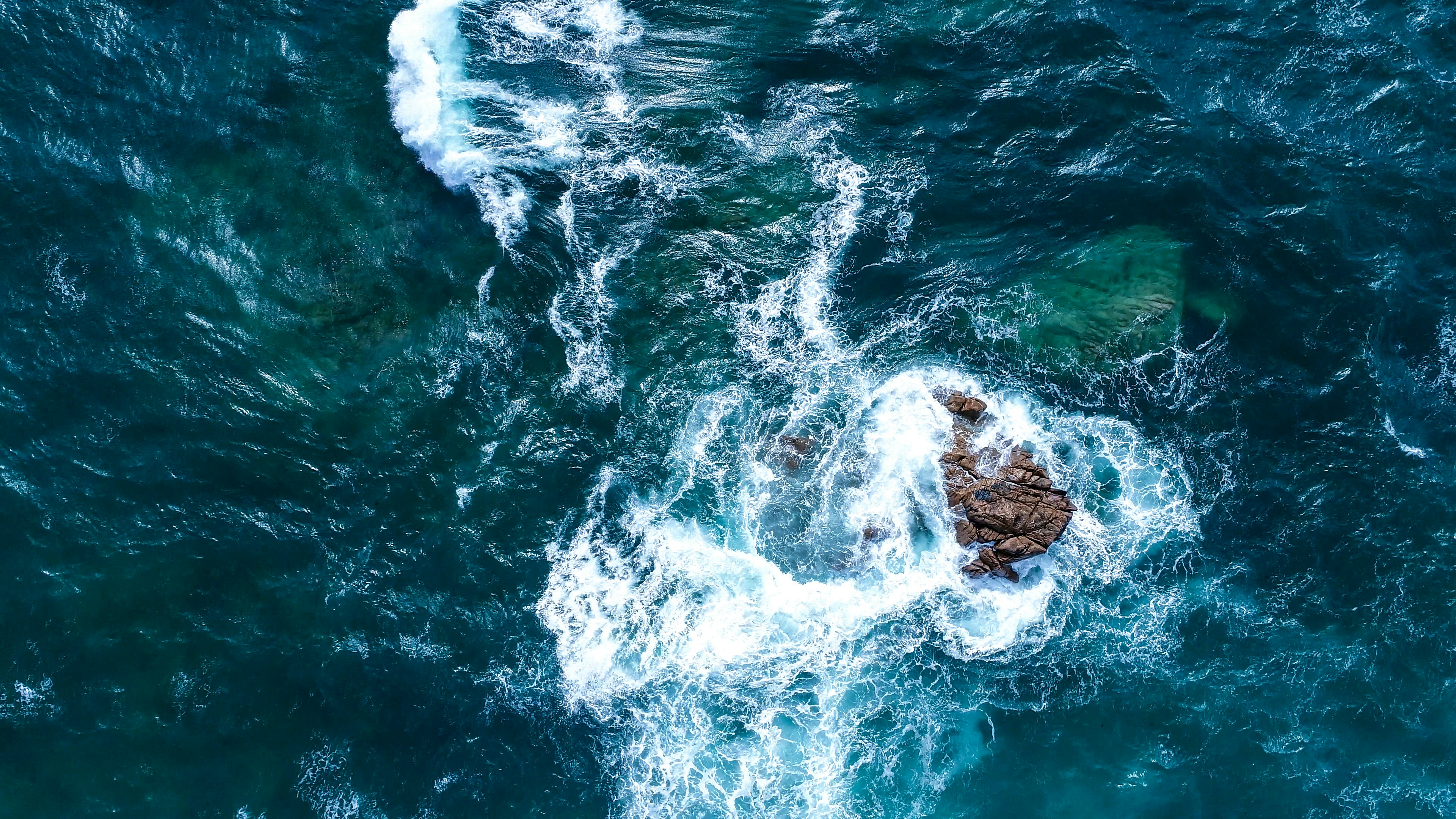 aerial view photography of rock formation in the ocena