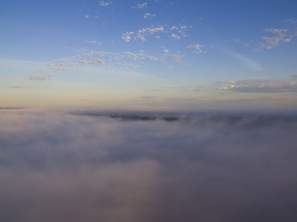 aerial view photography of cloudy sky