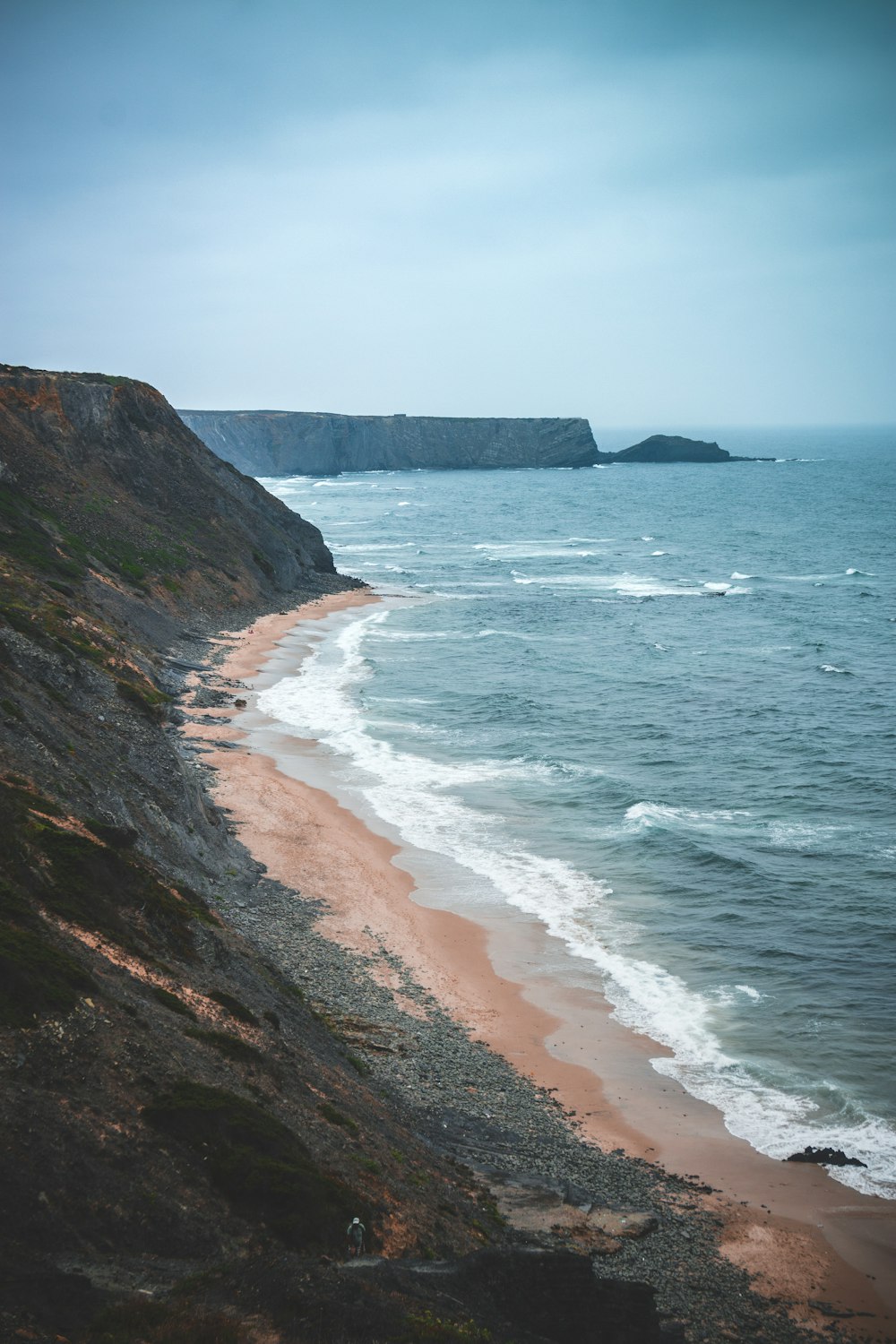 rock cliff near shore