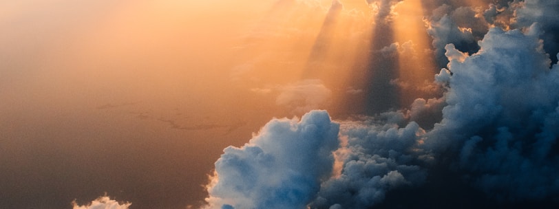 airplane on sky during golden hour