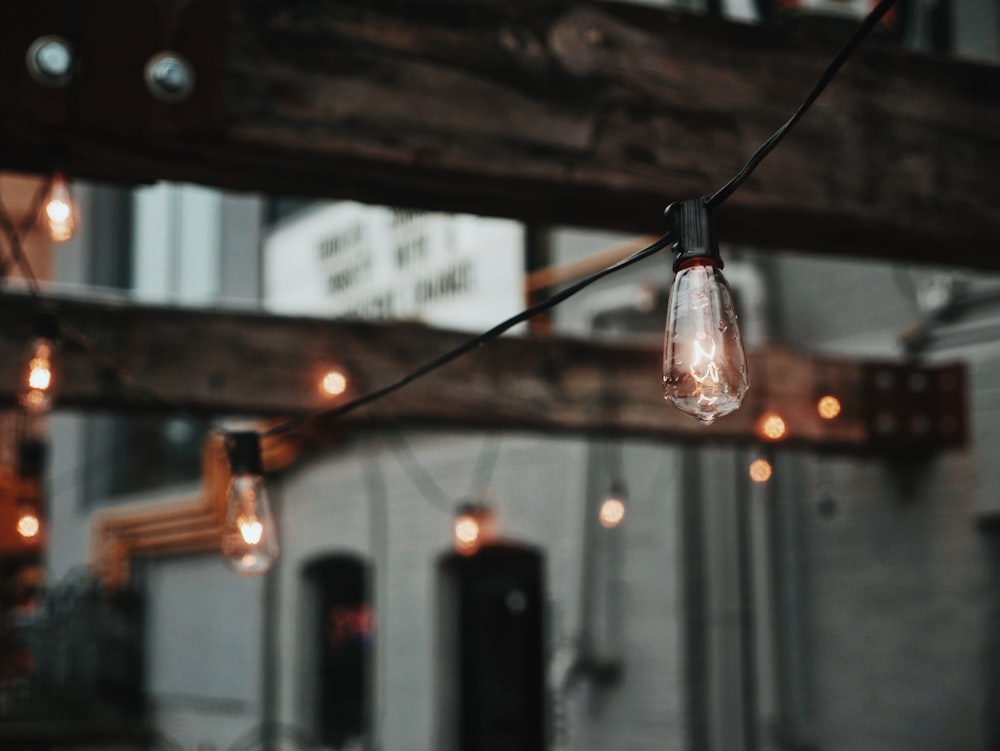 incandescent string light bulbs