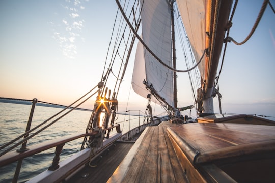 brown ship sailing on sea during daytime in Marquette United States