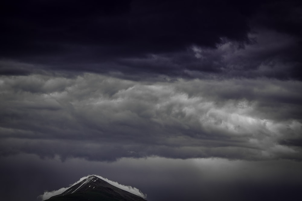 white clouds during nighttime