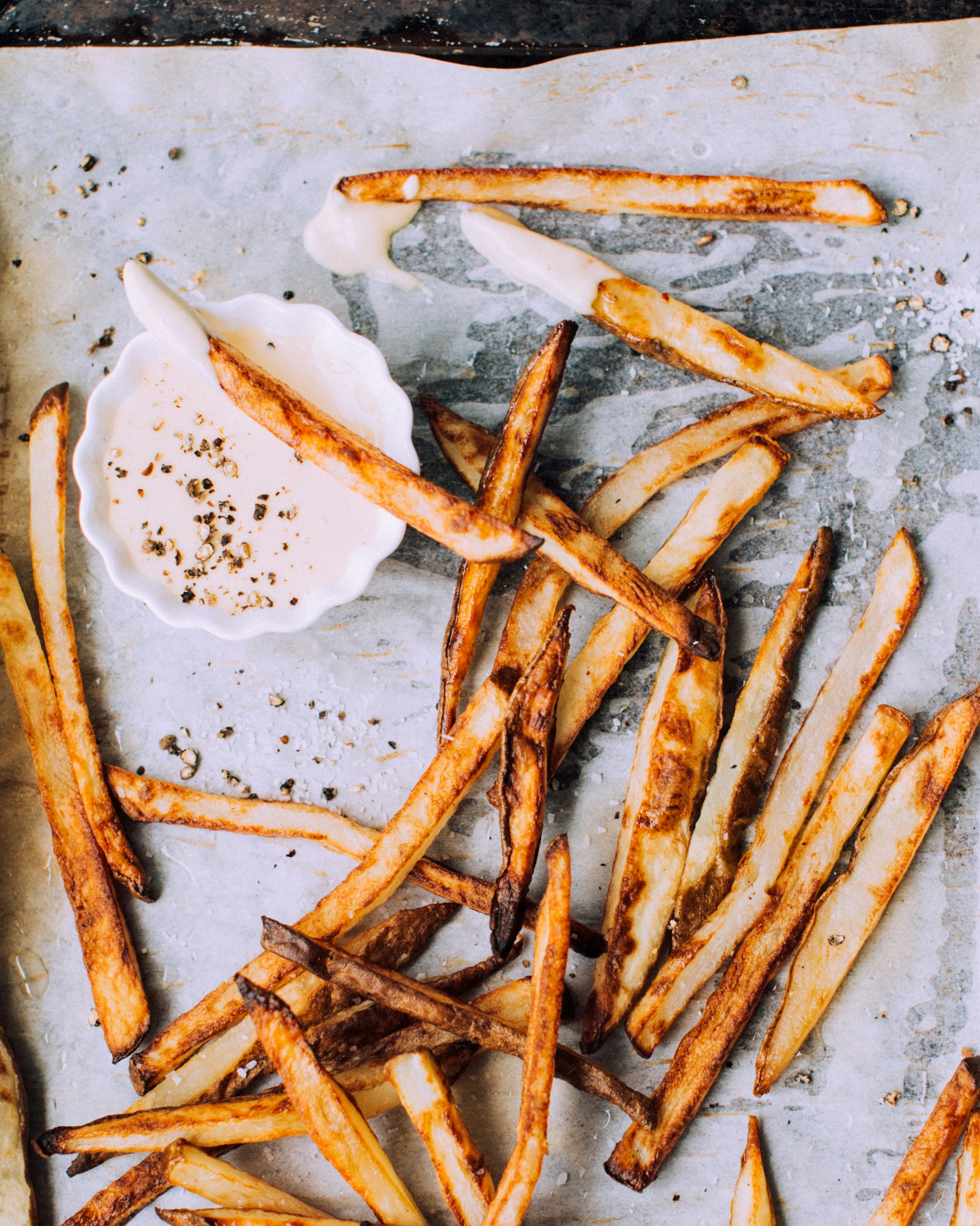 French Fries — Crispy golden french fries, Indian café food photography with warm colours and appetising presentation