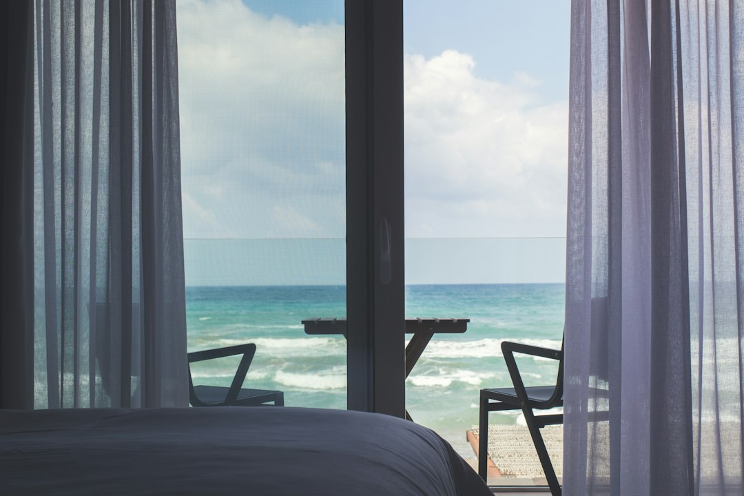 sea viewed inside the room,
