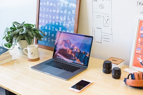 turned on MacBook Pro