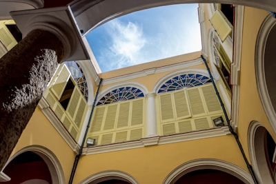 Inside view of the Delhi High Court building on a sunny day.