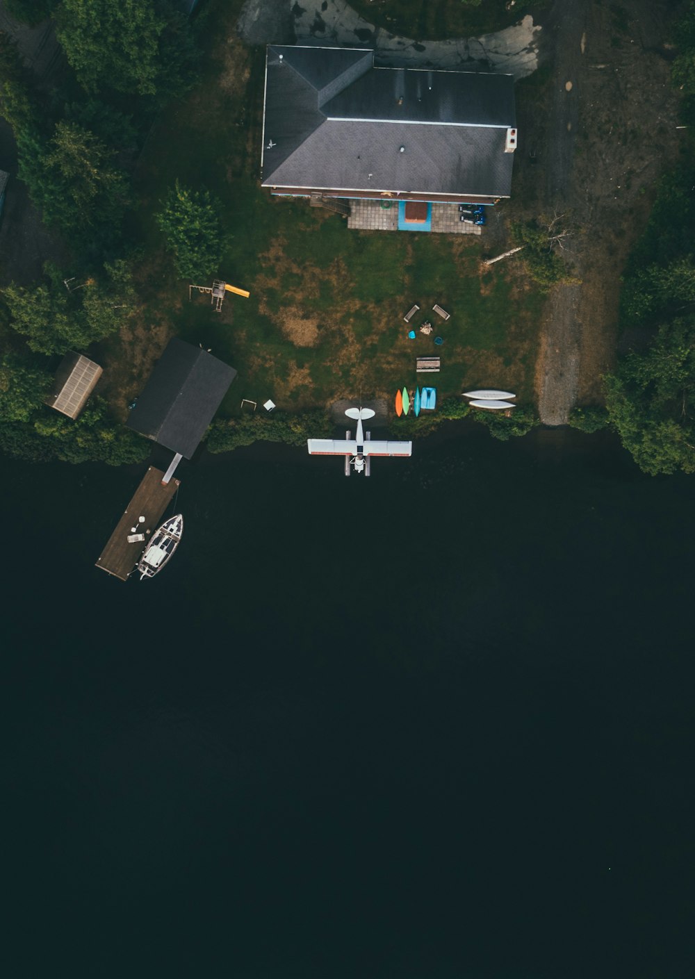 aerial-view of house