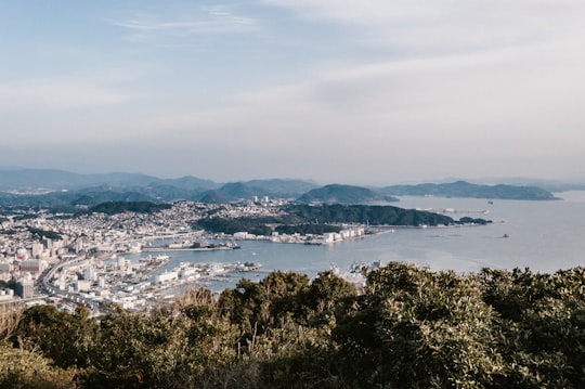 aerial view of city at daytime in Sasebo Japan