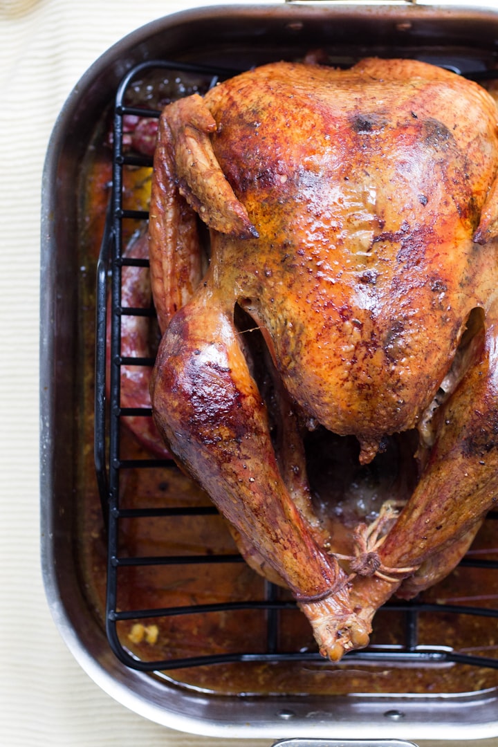 A picture of a delicious turkey that author could never make