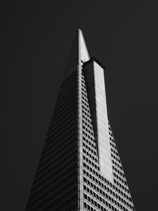 worm's eye-view of building in Transamerica Pyramid United States