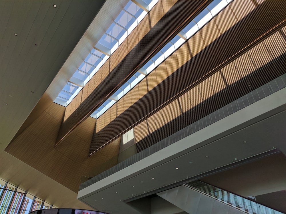 A modern roof in an atrium in Lausanne, Switzerland