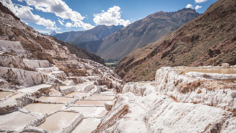 The terraced salt ponds of Maras in the Sacred Valley