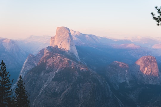 aerial photo of mountain ridge in Yosemite National Park, Half Dome United States