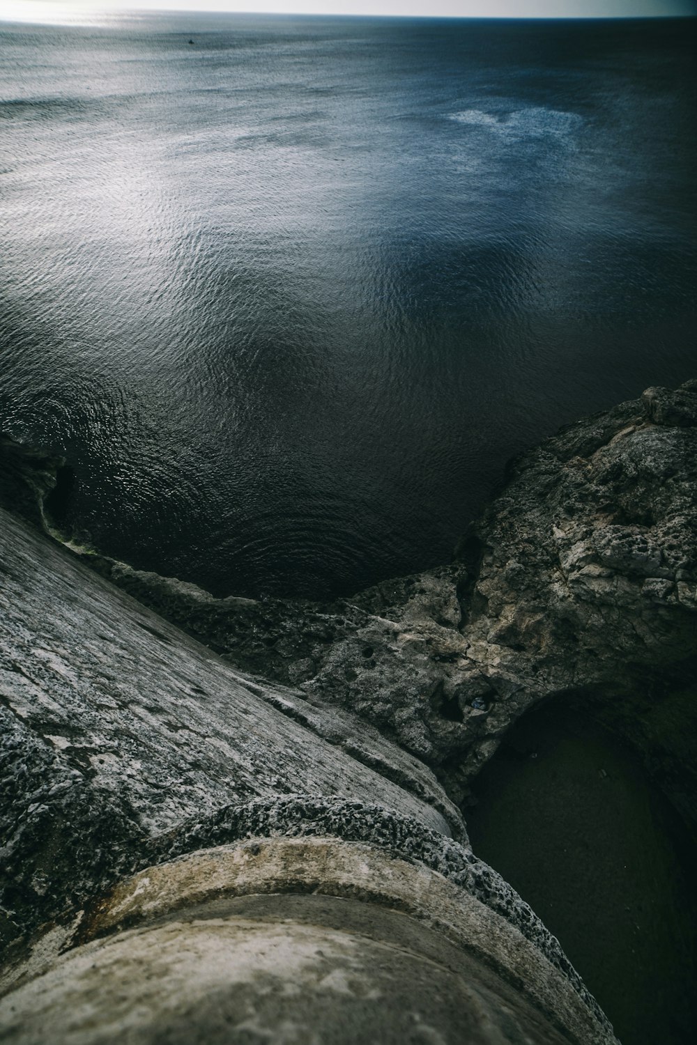 bird's-eye view of ocean