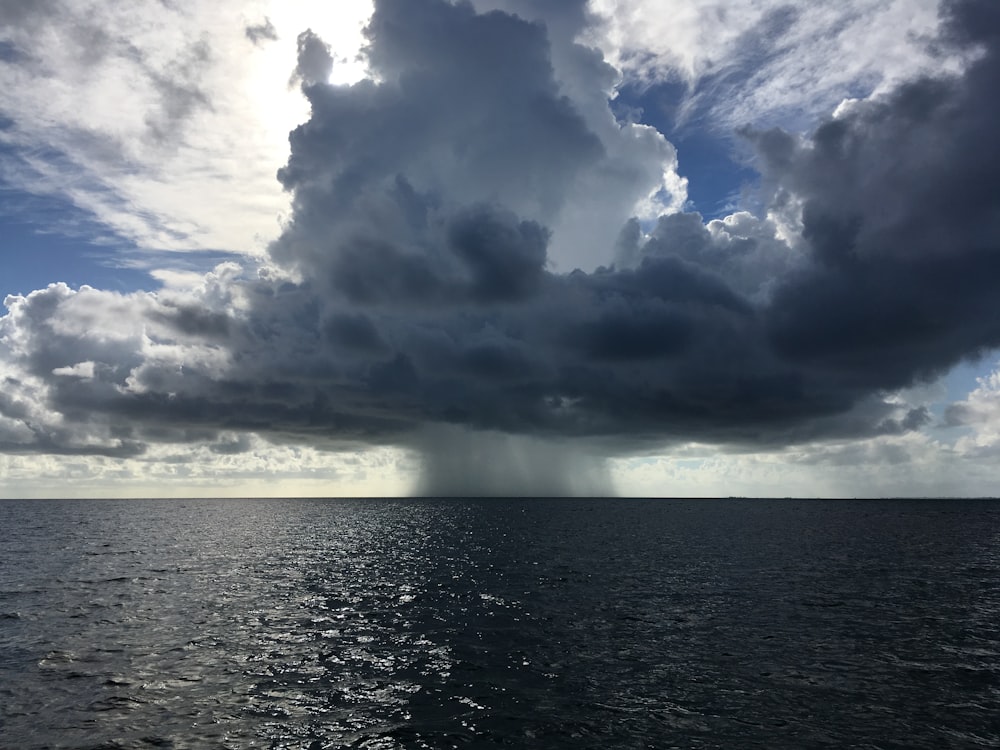 Cuerpo de agua bajo el cielo nublado durante el día