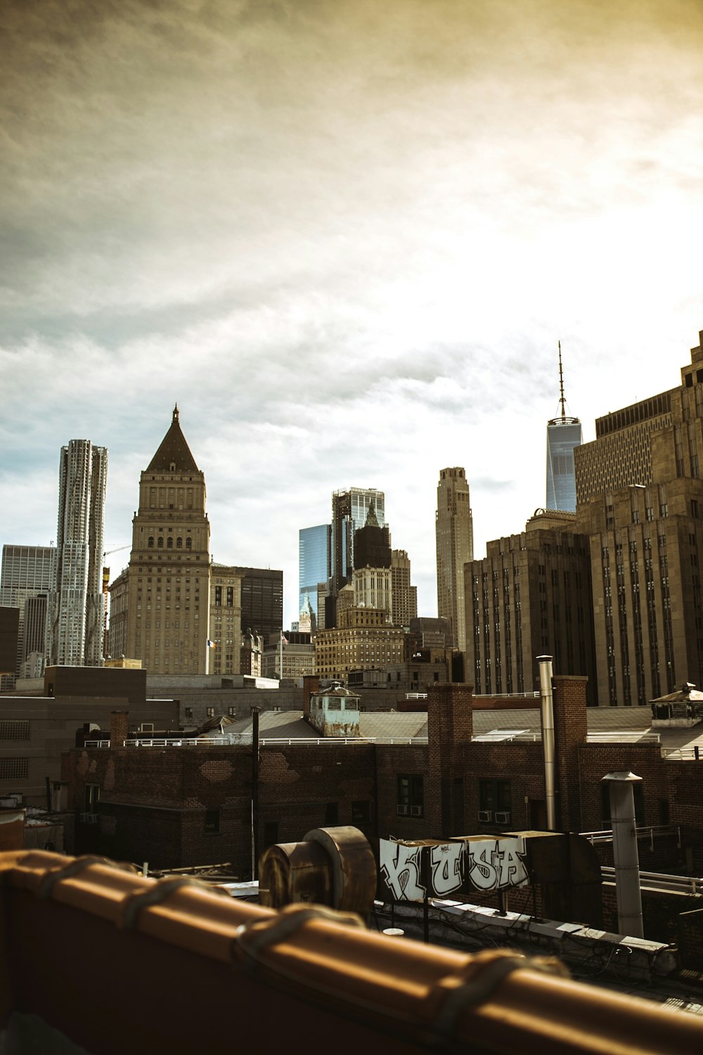 beige concrete buildings