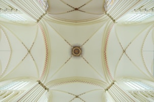white painted ceiling