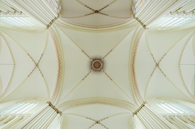 white painted ceiling