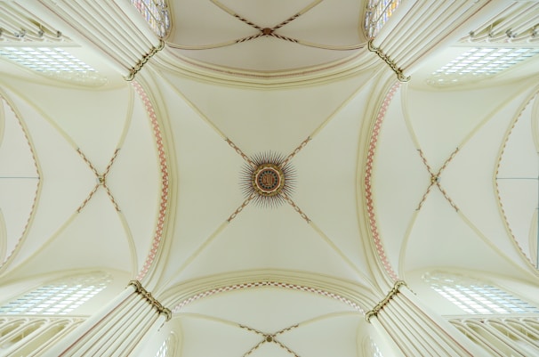 white painted ceiling