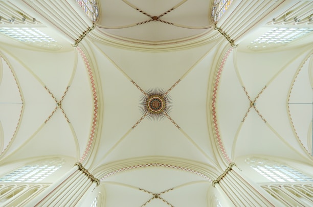 white painted ceiling