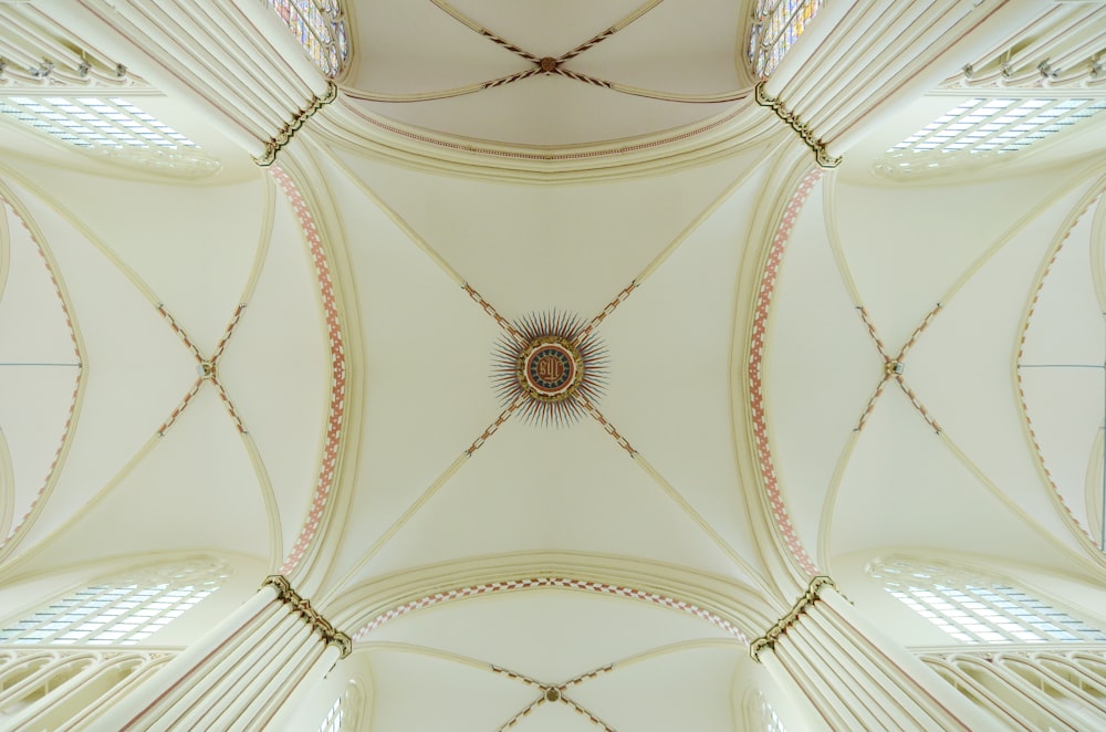 white painted ceiling