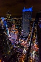 city buildings during night