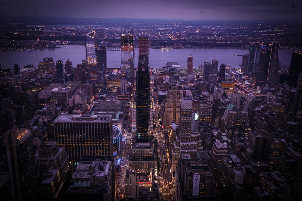 Fotografía a vista de pájaro del paisaje urbano