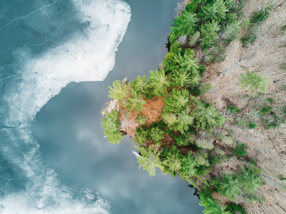 aerial photography of cliff beside ocean