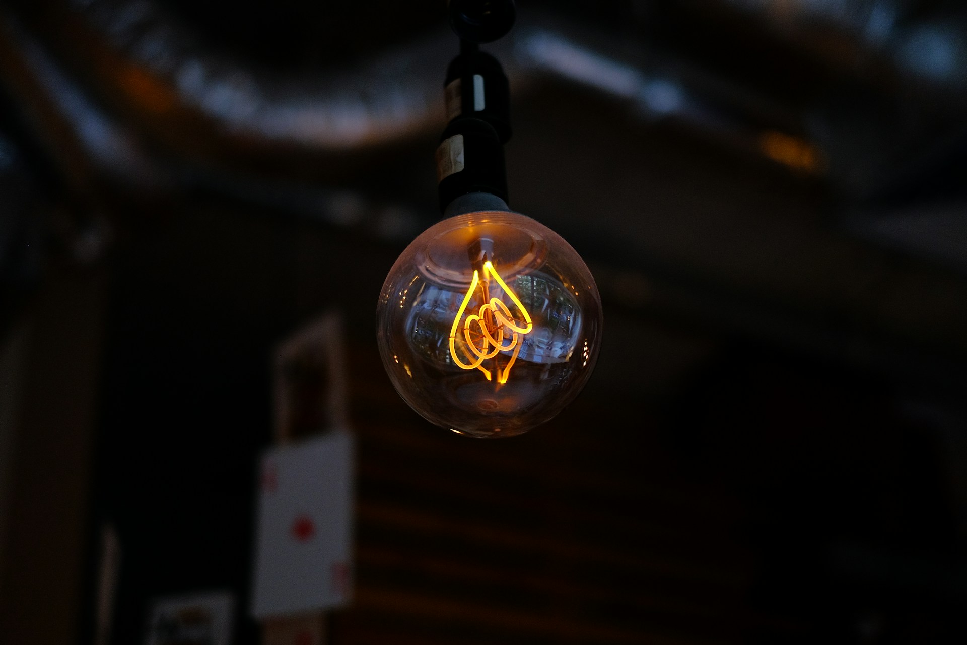 turned on light bulb