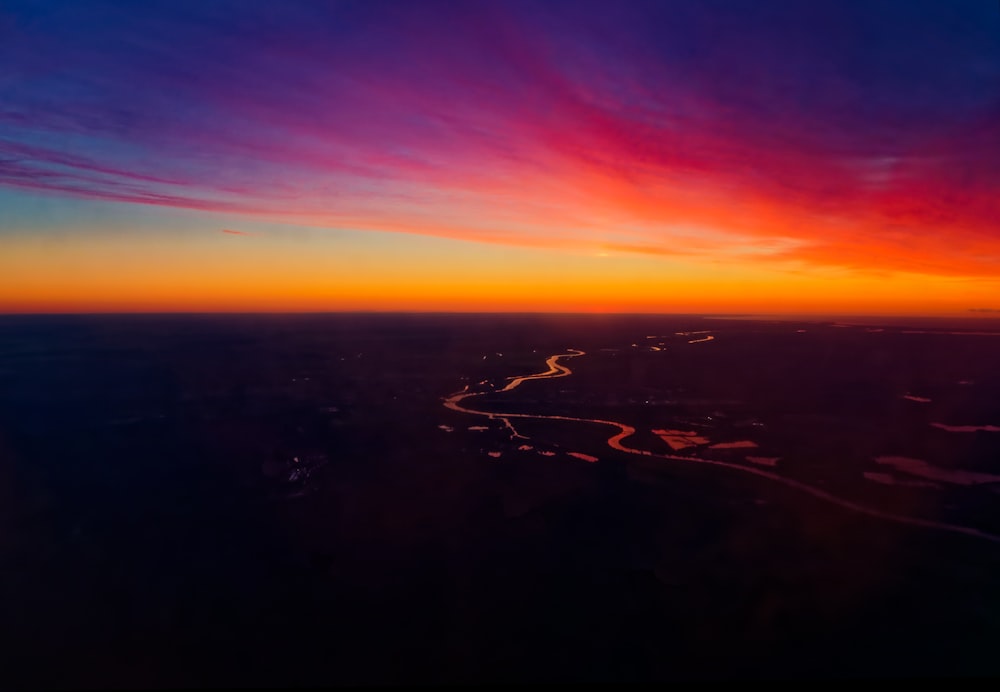 aerial photo of body of water