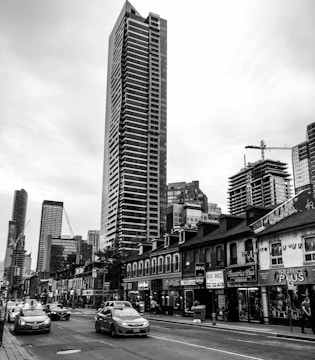 Photo of a bustling downtown business district in Louisville.