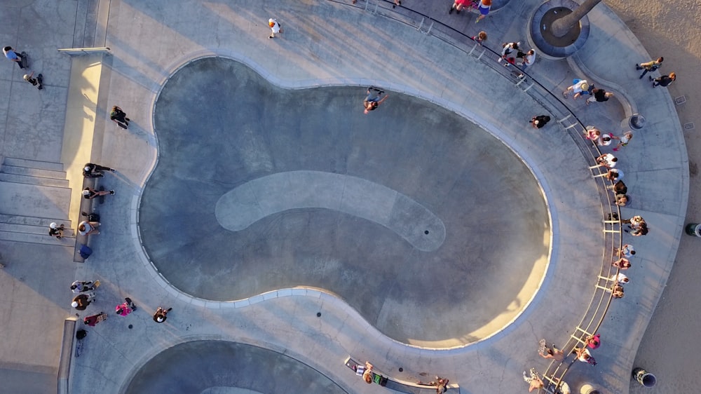 gray concrete skateboard field