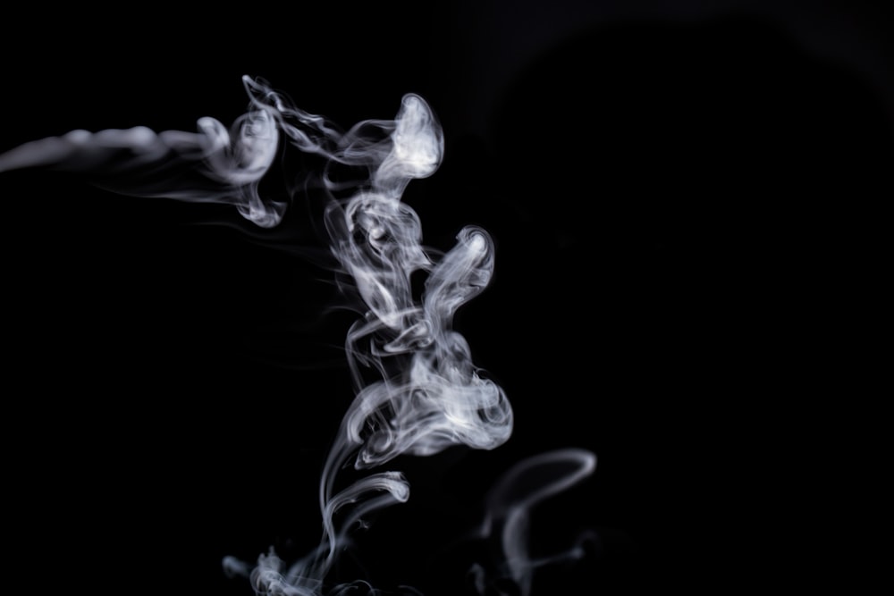 smoke with black background