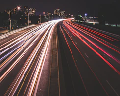 lighting photography of road