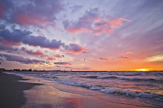 sunset by the shore