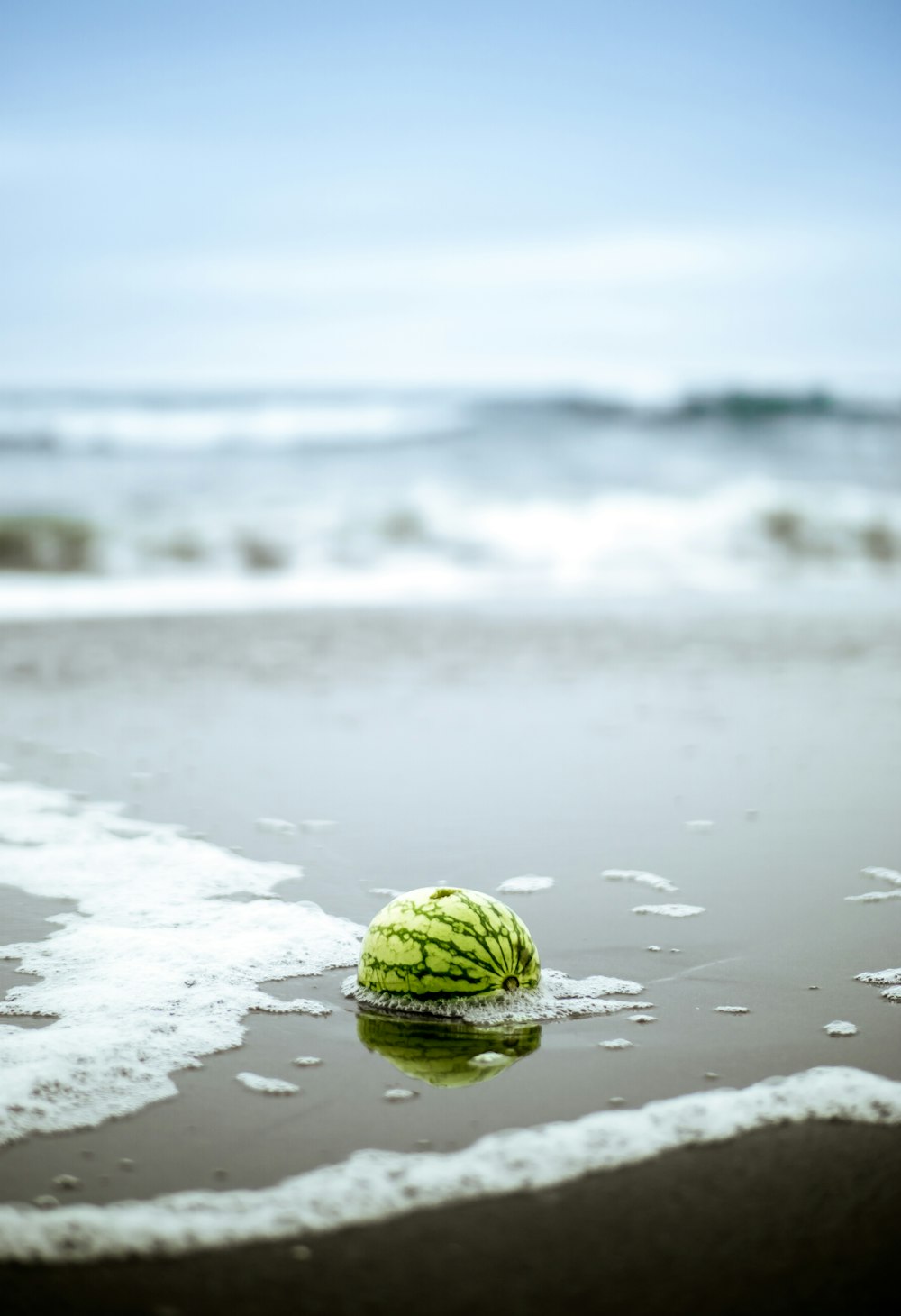 Flachfokusfotografie von Wassermelonen auf Gewässer