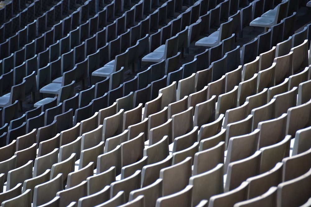 white chair lot in stadium
