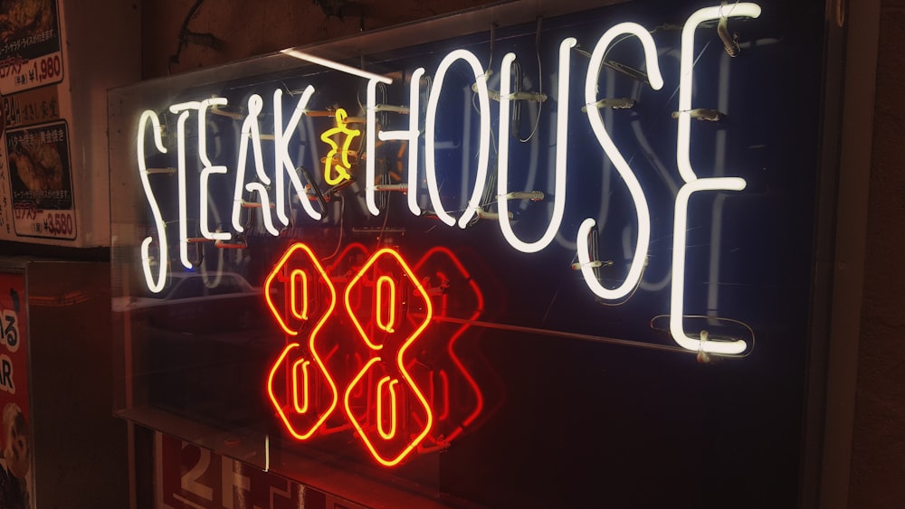 Steak House 88 LED signage