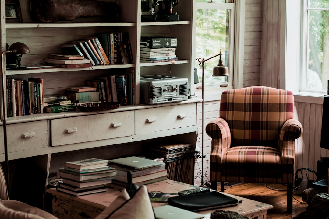 books on table, Books in living room